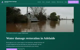 Home page of adelaidewaterdamage.com