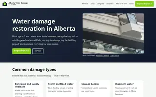Home page of albertawaterdamage.com