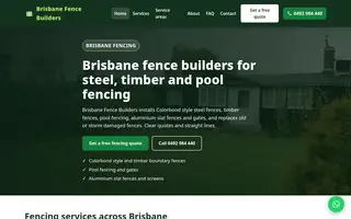 Home page of brisbanefencebuilders.com