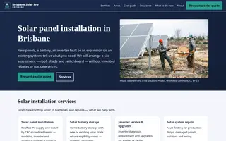 Home page of brisbanesolarpro.com
