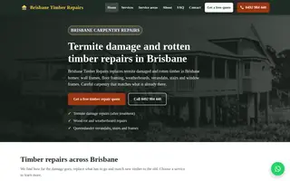 Home page of brisbanetimberrepairs.com