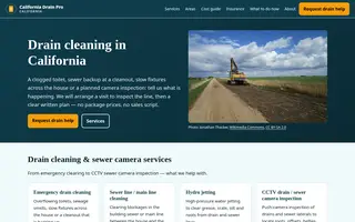 Home page of californiadrainpro.com