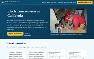 Home page of californiaelectricianpro.com