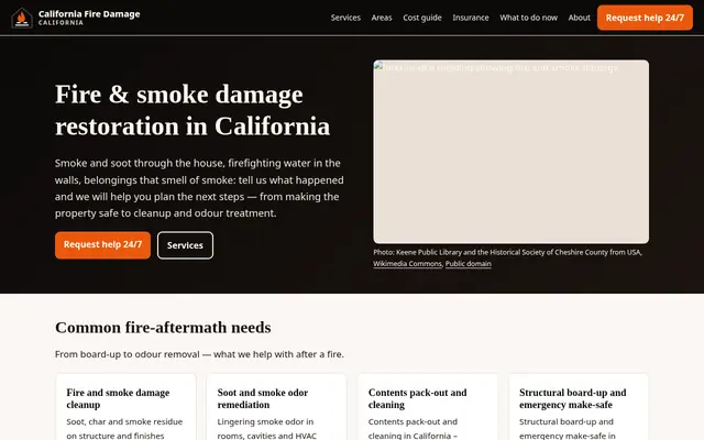 Home page of californiafiredamage.com