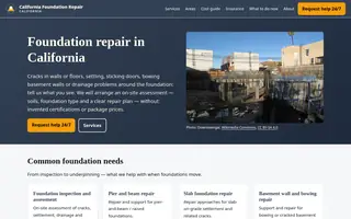 Home page of californiafoundationpro.com