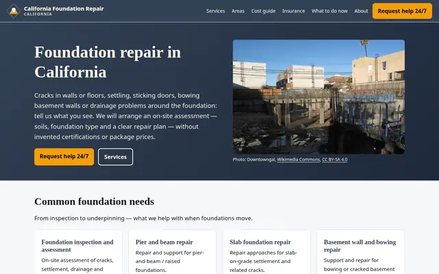 Home page of californiafoundationpro.com