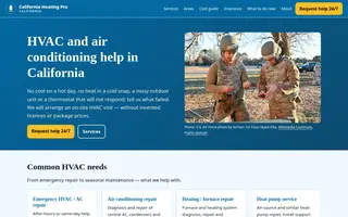Home page of californiaheatingpro.com