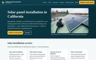 Home page of californiasolarinstallpro.com