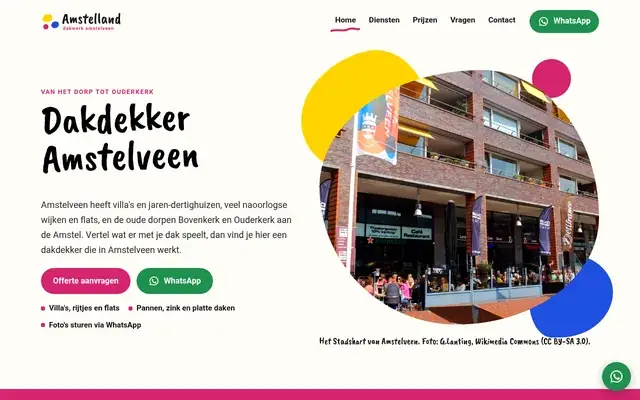 Home page of Amstelland Dakwerk
