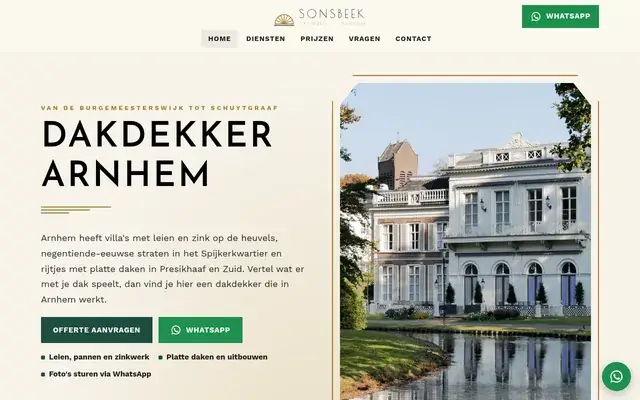 Home page of Sonsbeek Dakwerk