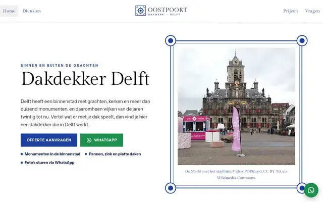 Home page of Oostpoort Dakwerk