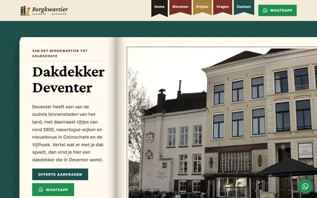 Home page of Bergkwartier Dakwerk