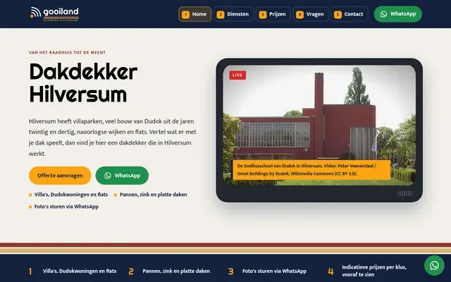 Home page of Gooiland Dakwerk