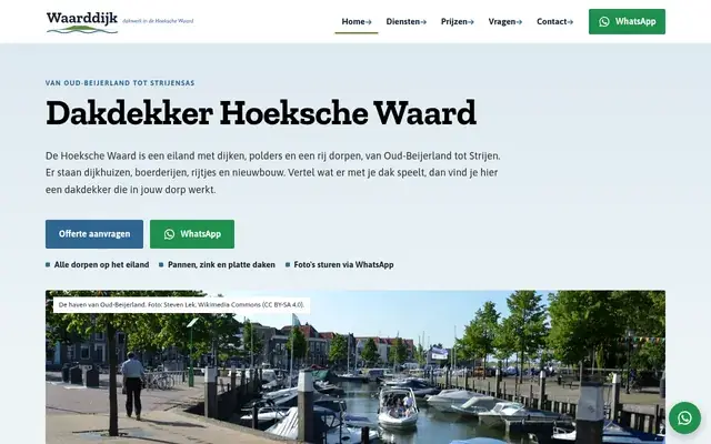 Home page of Waarddijk Dakwerk