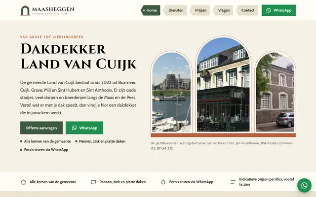 Home page of Maasheggen Dakwerk
