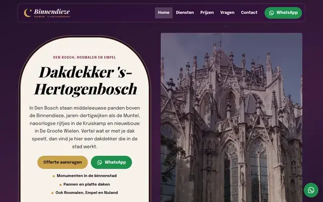Home page of Binnendieze Dakwerk
