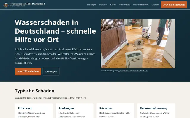 Home page of deutschlandwasserschaden.com