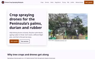 Homepagina van dronecropspraying.my