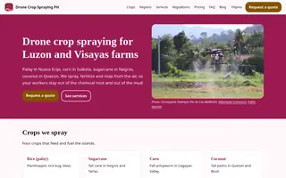 Home page of dronecropspraying.ph