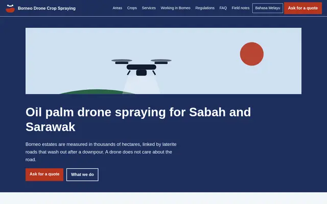 Home page of dronecropsprayingmalaysia.com