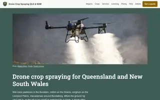 Startpagina van dronecropsspraying.com