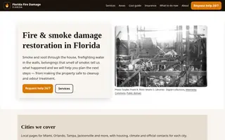 Home page of floridafiredamage.com