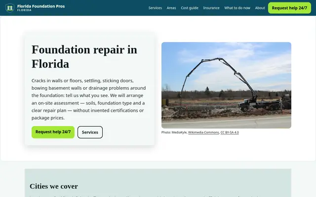 Home page of floridafoundationpros.com
