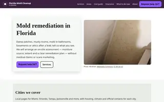 Home page of floridamoldcleanup.com