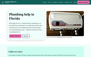 Home page of floridaplumberpro.com