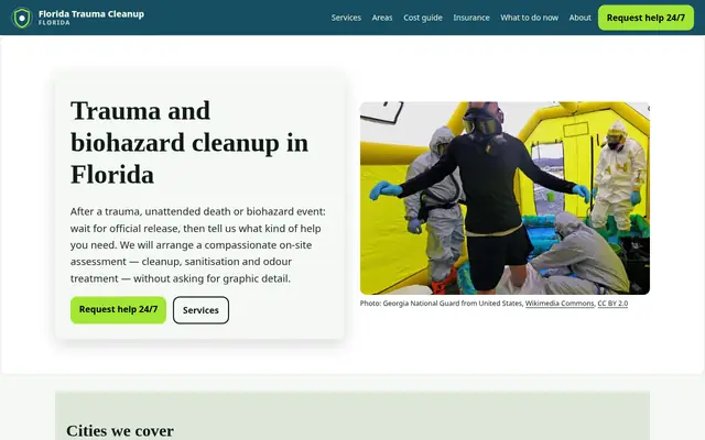 Home page of floridatraumacleanup.com