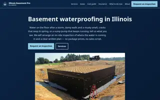 Home page of illinoisbasementpro.com