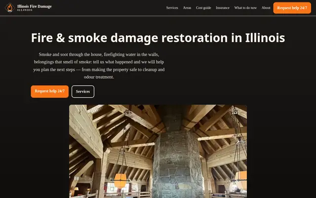 Home page of illinoisfiredamage.com