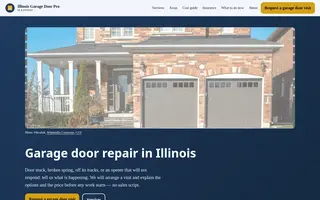 Home page of illinoisgaragedoorpro.com