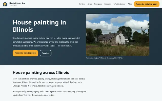 Home page of illinoispainterpro.com