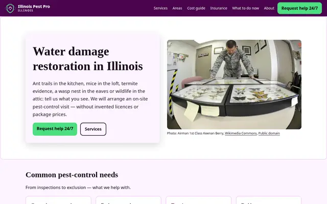 Home page of illinoispestpro.com