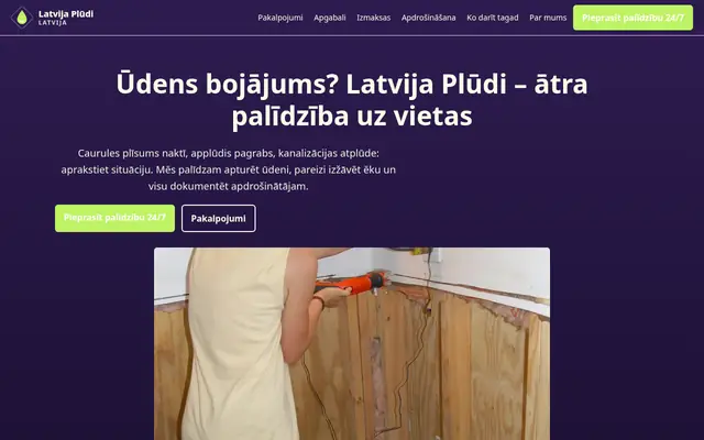 Home page of latvijapludi.lv