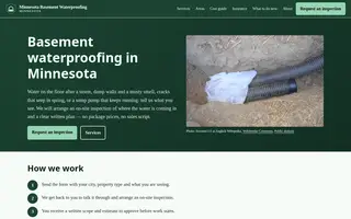 Home page of minnesotabasementwaterproofing.com
