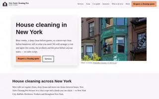 Home page of newyorkcleaningpro.com