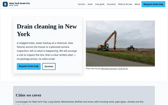 Home page of newyorkdrainpro.com