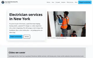 Home page of newyorkelectricianpro.com