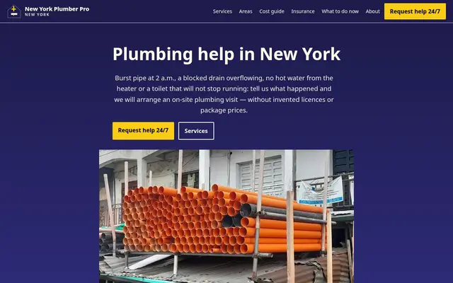 Home page of newyorkplumberpro.com