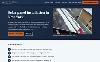 Home page of newyorksolarpro.com