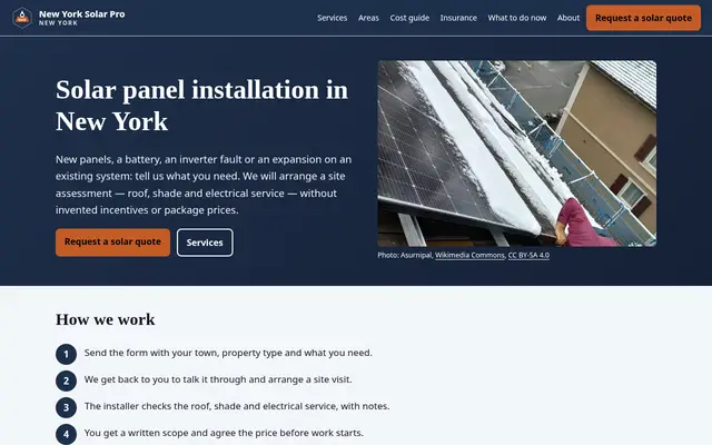 Home page of newyorksolarpro.com
