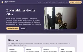 Home page of ohiolocksmithpro.com