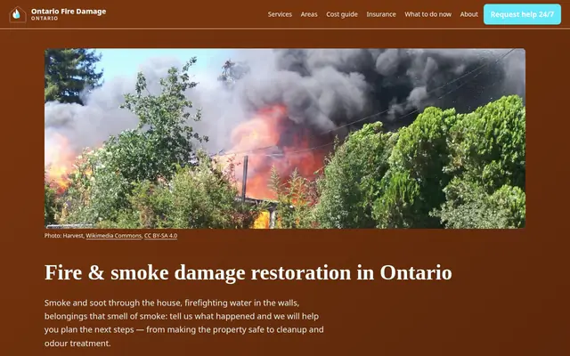 Home page of ontariofiredamage.com