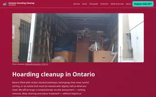 Home page of ontariohoardingcleanup.com