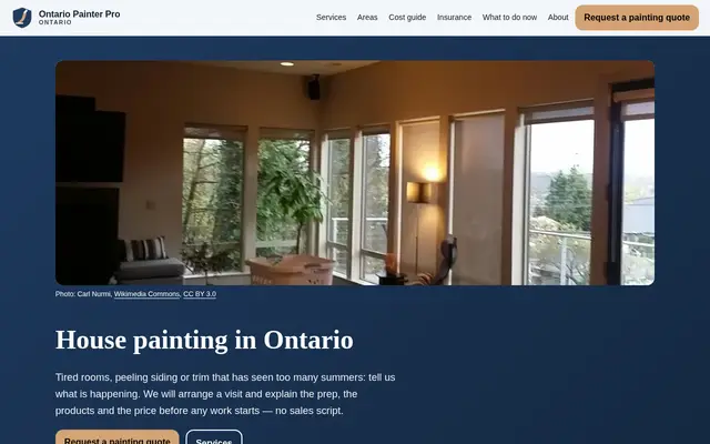 Home page of ontariopainterpro.com