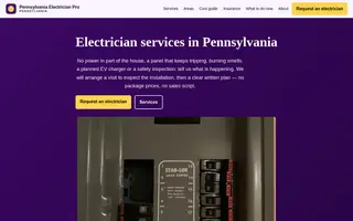 Home page of pennsylvaniaelectricianpro.com