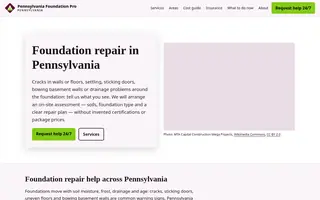 Home page of pennsylvaniafoundationpro.com