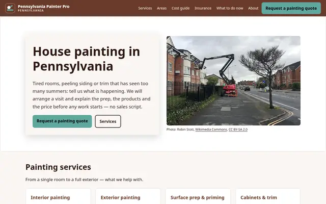 Home page of pennsylvaniapainterpro.com